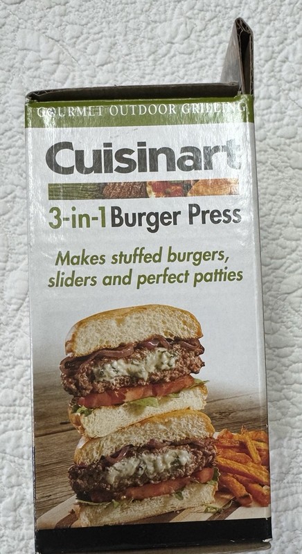 Cuisinart CSBP-100 3-in-1 Burger Press Patty Maker Burgers Sliders Stuffed NEW gallery