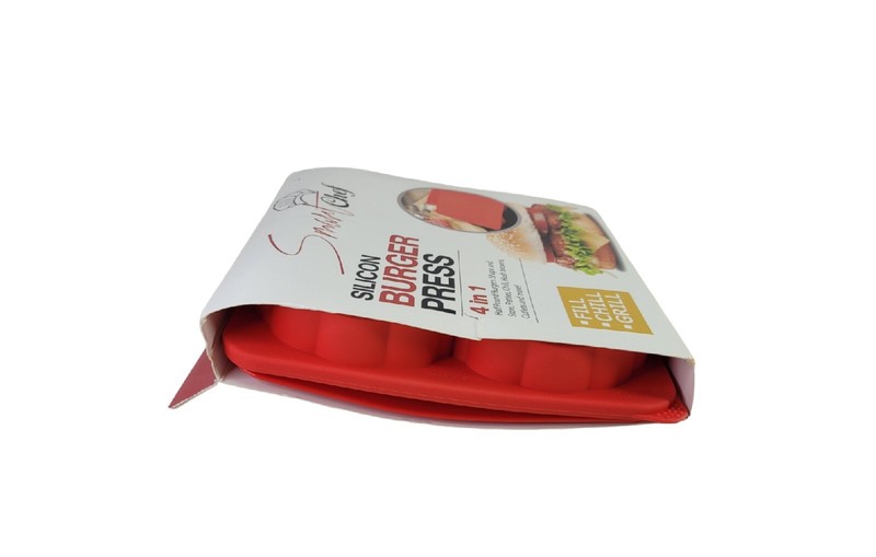 Smart Chef Silicon Burger Press 4 In 1 Half Pound Burger Shape & Store Open Box gallery