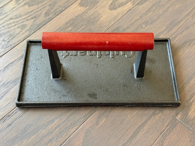 Cuisinart Rectangle Cast Iron Grill Press with Wooden Handle - CGPR-221 gallery