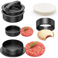 , 4-in-1 Burger Press Patty Maker Slider, Stuffed Burgers