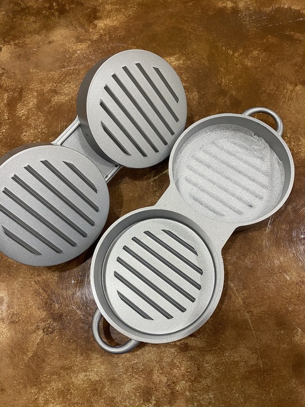Brand New Crate And Barrel Burger Press - With Stickers And Never Used! gallery