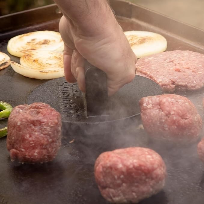 Cuisinart CISB-111C Cast Iron Smash Burger Press Heat Resistant Handle gallery