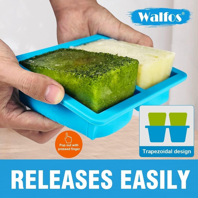 BPA-Free Silicone Soup Freezer Container Set - 3 Cubes, Odor-Free, 17.6cm gallery
