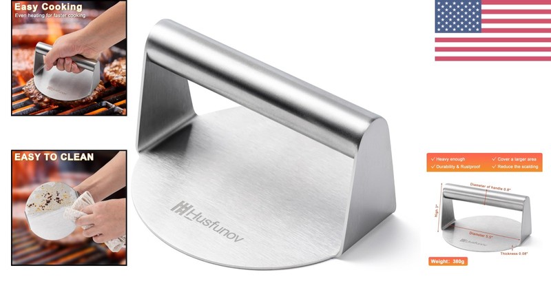 Effortless Cooking with 5.5-Inch Non-Stick Hamburger Press - Durable & Versatile gallery