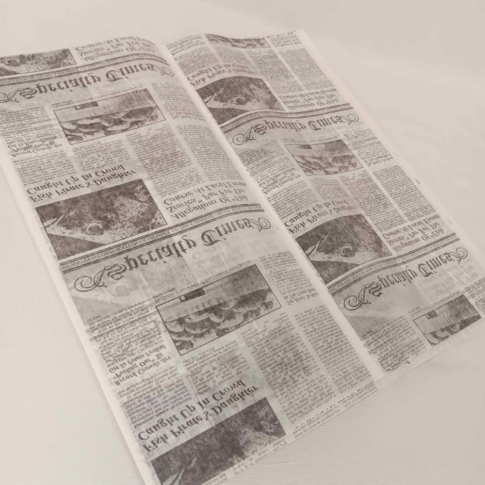Oasis Supply, Deli Paper Sheets Sandwich Wrap 1000 Count, Newspaper Print gallery
