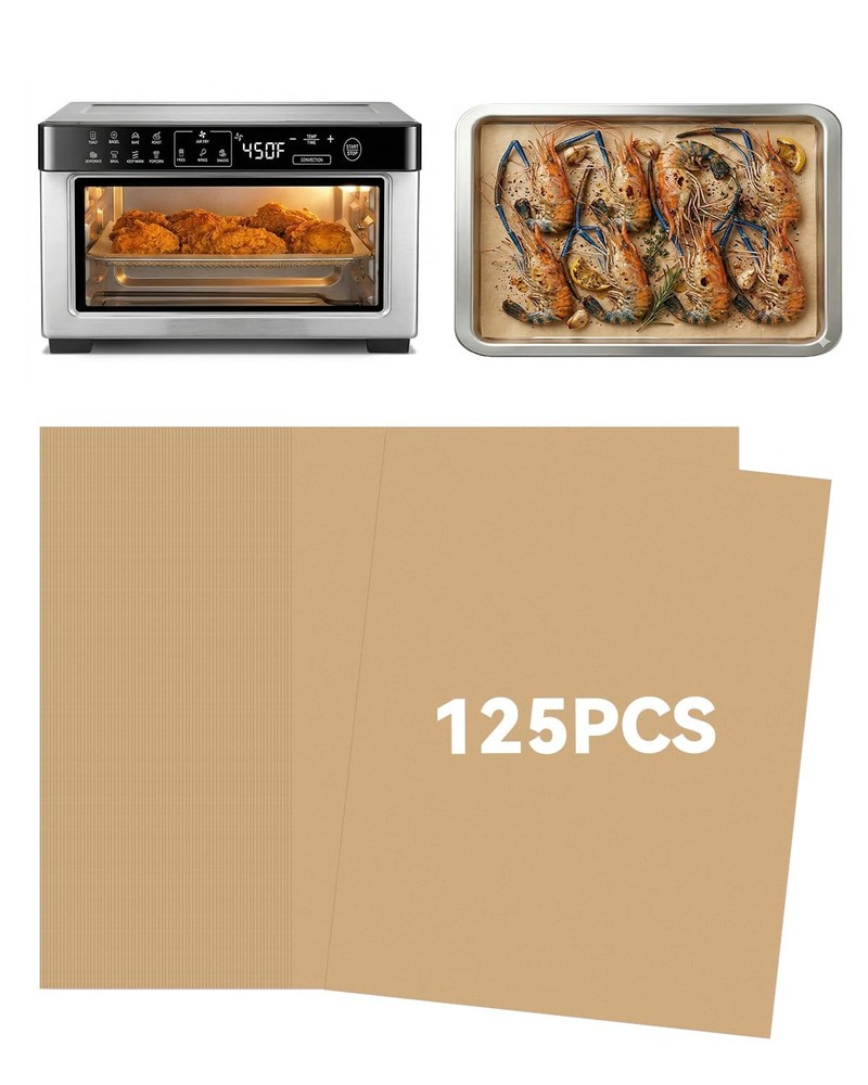 125PCs For Gourmia Digital Air Fryer Oven 10QT, Unbleached Parchment Paper