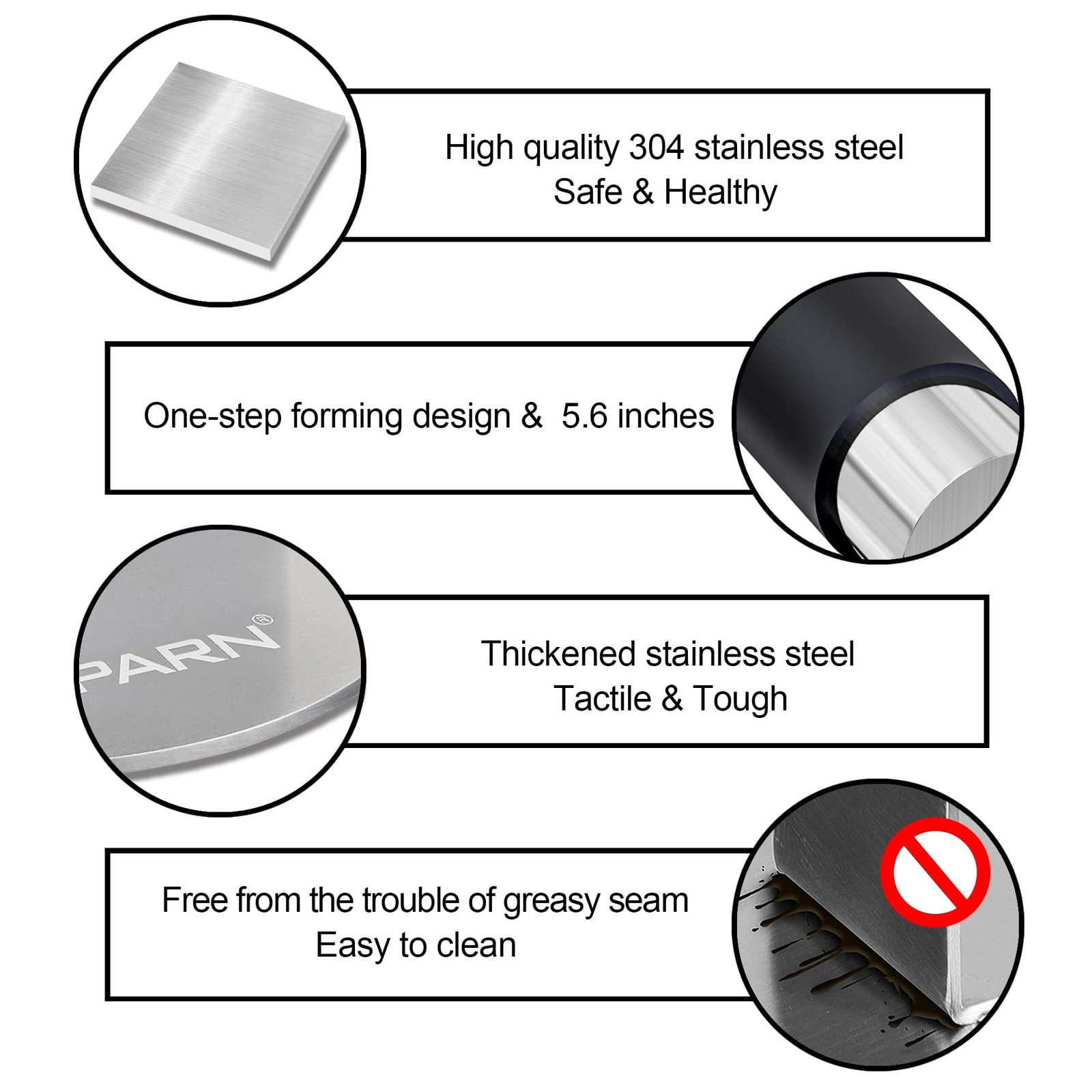 Smash Burger Press with Anti-Scald Handle Stainless Steel Burger Smasher Hamb... gallery