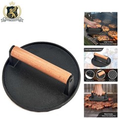 Heavy-Duty 2.6 lbs Cast Iron Press – Perfect for Indoor and Outdoor Chefs