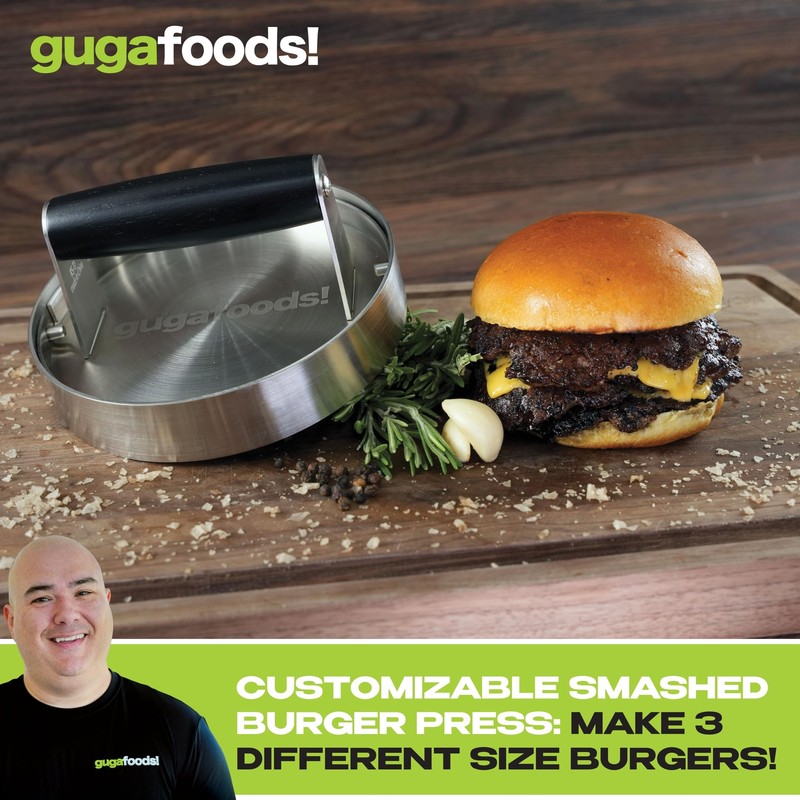 - Adjustable Burger Press Stainless Steel Hamburger and Smashed Burger Press ... gallery