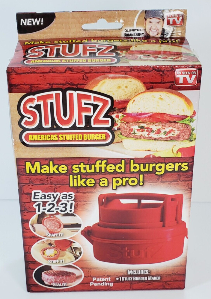 NEW STUFZ Americas Stuffed Burger Make Burgers Like a Pro, As-Seen-On TV