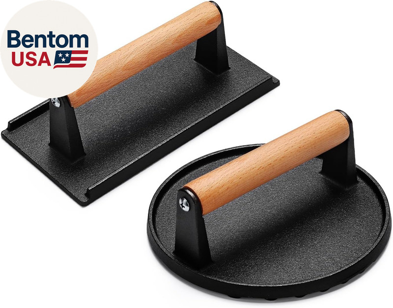 Burger Press, Smash Burger Press for Blackstone Griddle, Heavy Duty Cast Iron ro gallery