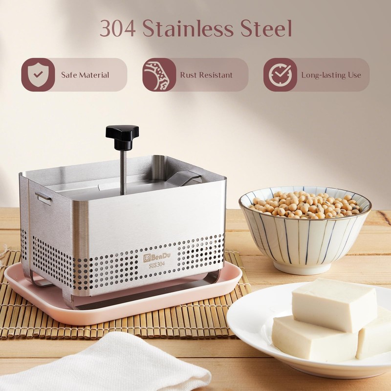 Tofu Press Stainless Steel, Paneer Maker with Upgraded Deep-Press Design, Imp... gallery