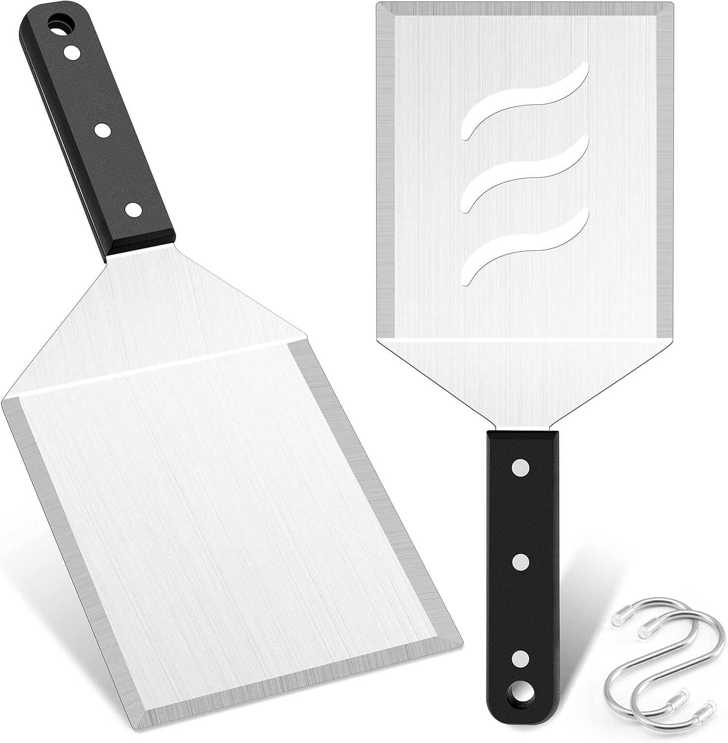 Metal Burger Spatula 2PCS, Heavy Duty Stainless Steel Griddle Hamburger Spatula gallery