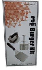 3 Piece Stainless Steel Smash Burger Kit (North Point) NEW IN BOX