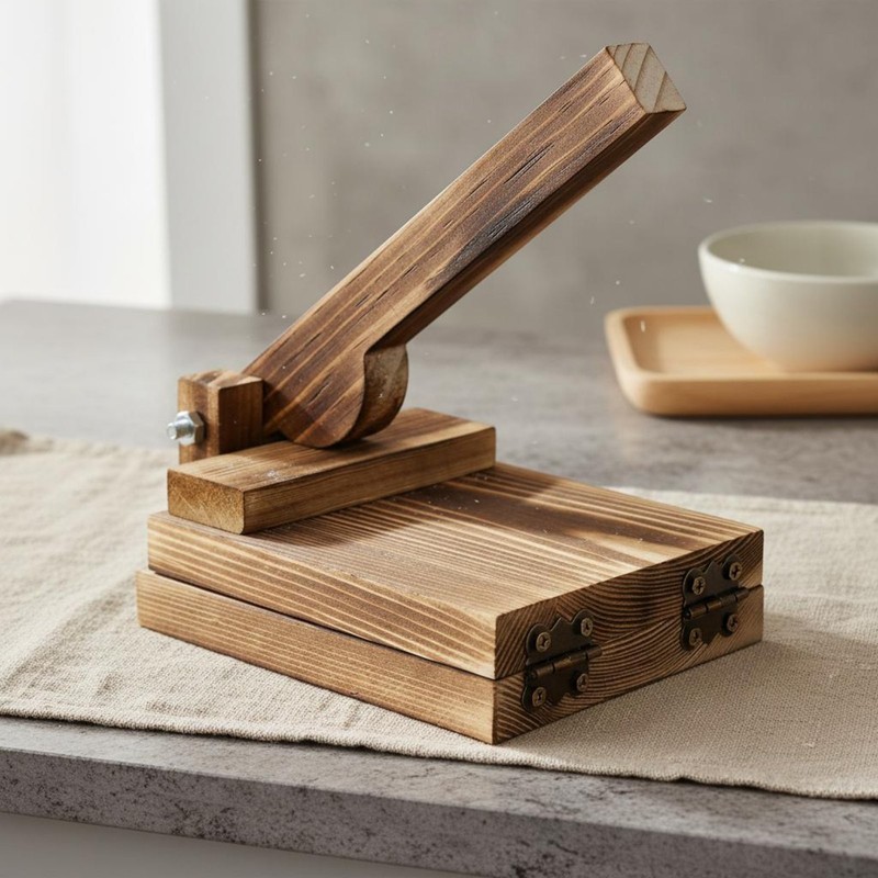 Hardwood Wood Dumpling Skin Press Easy to Clean Wooden Dumpling Wrapper Press gallery