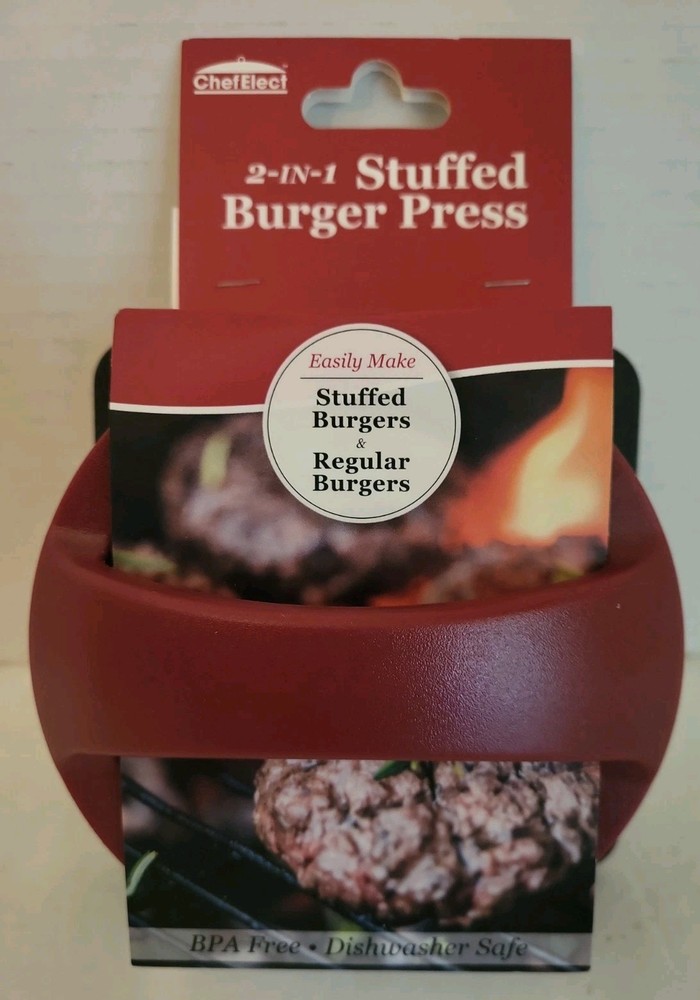 Stuffed Burger Press 2-in-1 Brand New In Package Regular Burgers BPA Free BBQ
