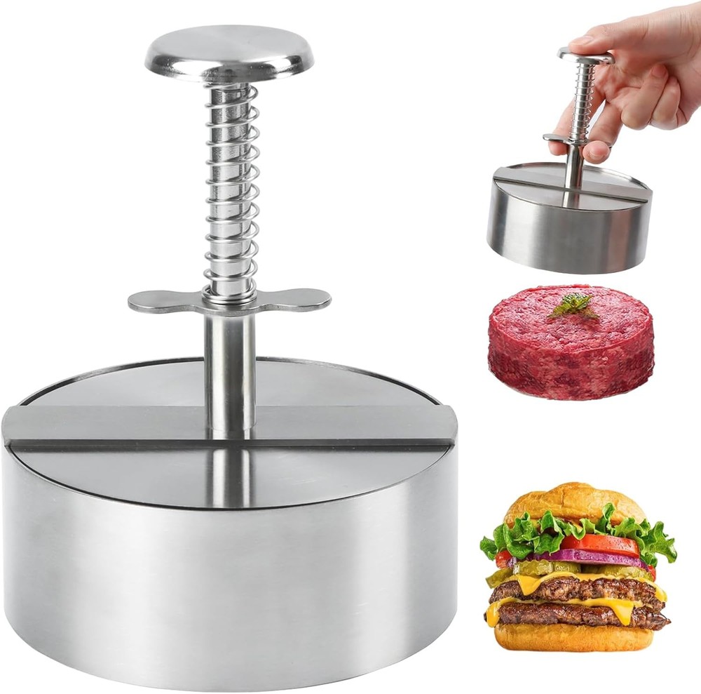 Burger Press Adjustable Hamburger Patty Maker Food Grade 304 Stainless Steel