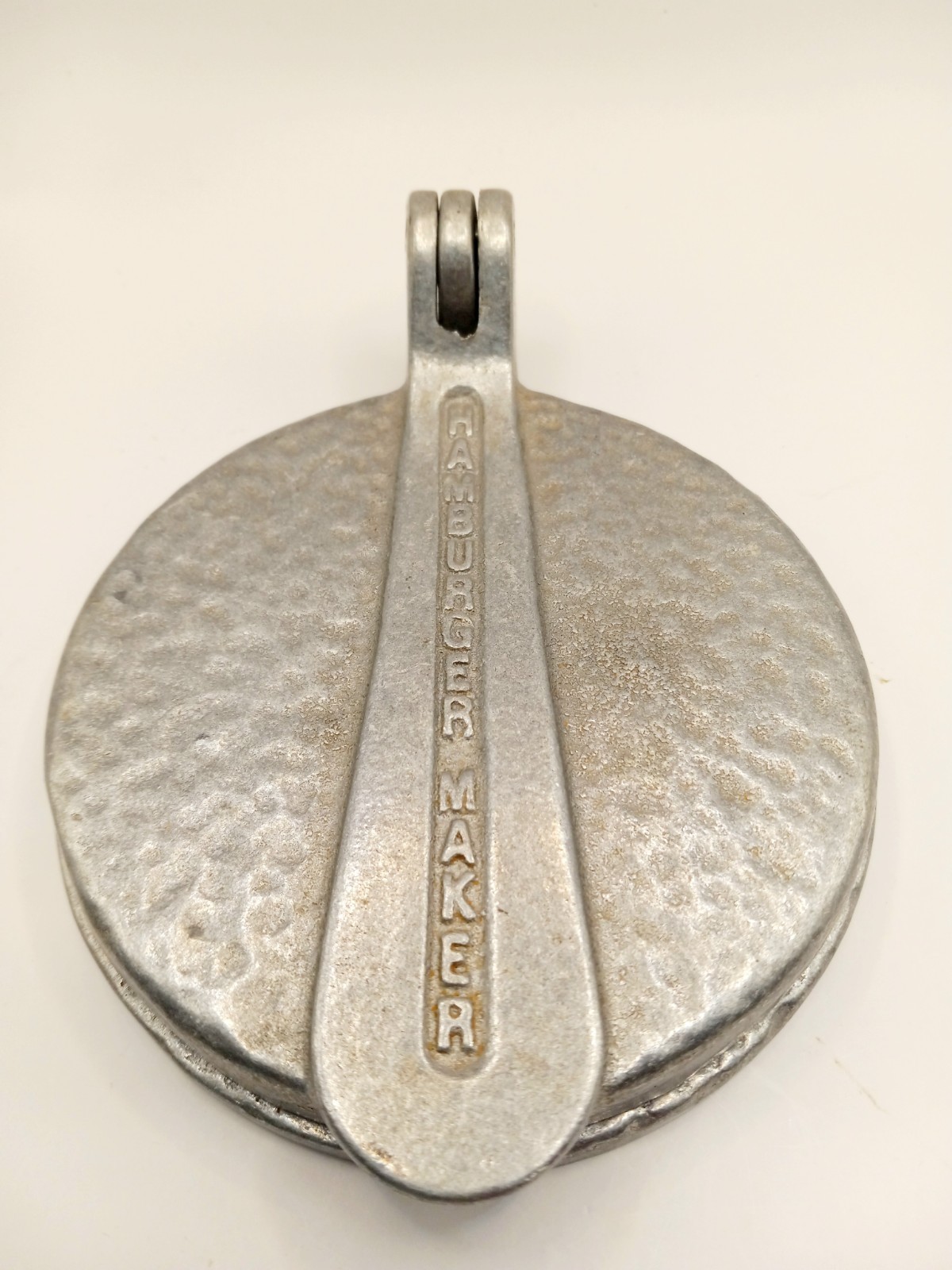 Vintage Aluminum 4" Hamburger Maker / Press w Embossed Instructions on Base gallery