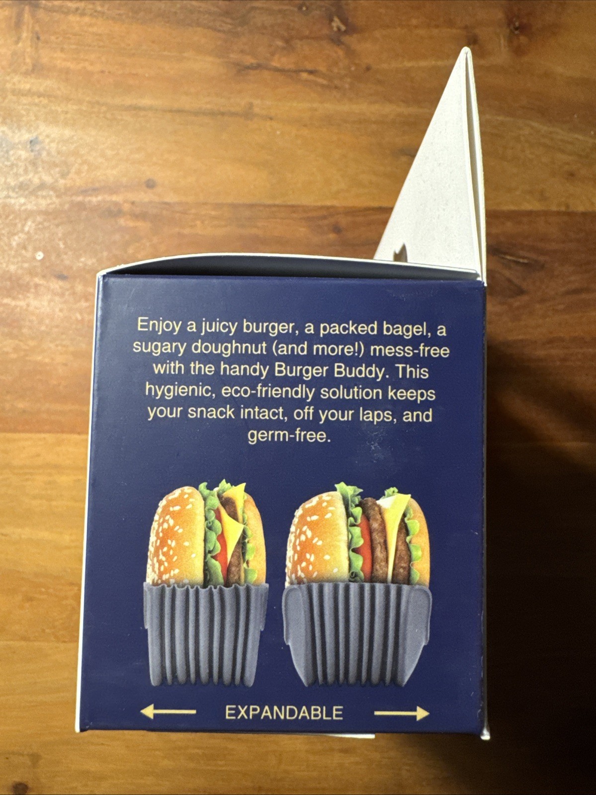 Twin Pack - Burger Buddy - Hamburger Holder - Silicone Shell Grey - New In Box gallery