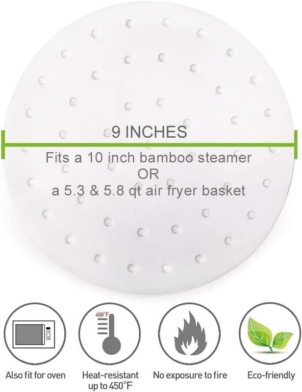 100pcs Air Fryer Liners, Vancens 9 inch Liners - 9 inches, White gallery