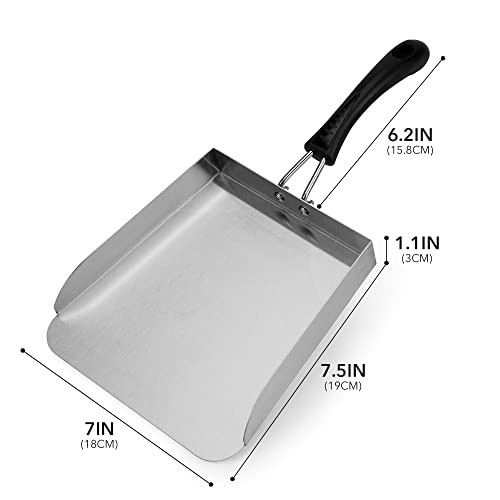 Stainless Steel Griddle Mover Smash Burger Food Shovel Grill Spatula Great gallery