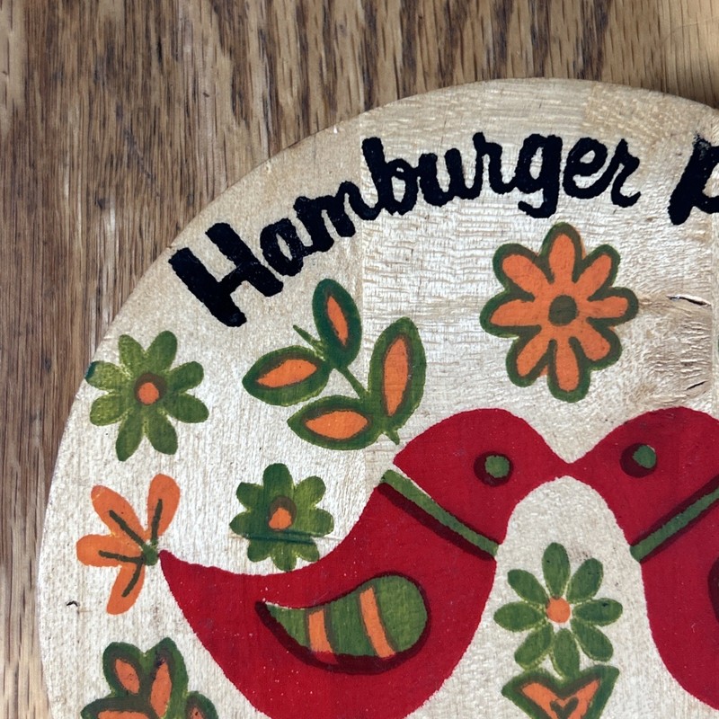 Vintage Hamburger Press Pennsylvania Dutch Mid Century Hand Painted gallery