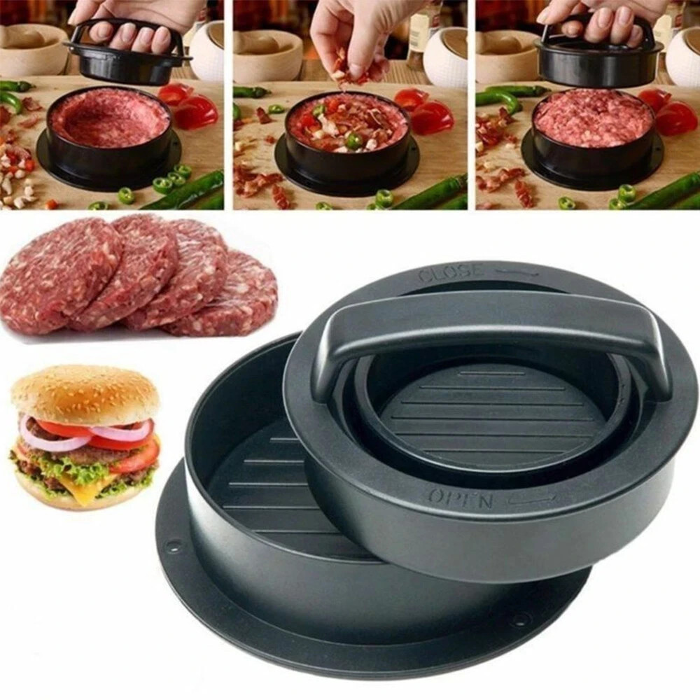 Non Stick Stuffed Burger Press Hamburger Patty Molds Maker Sliders Kitchen BBQ gallery