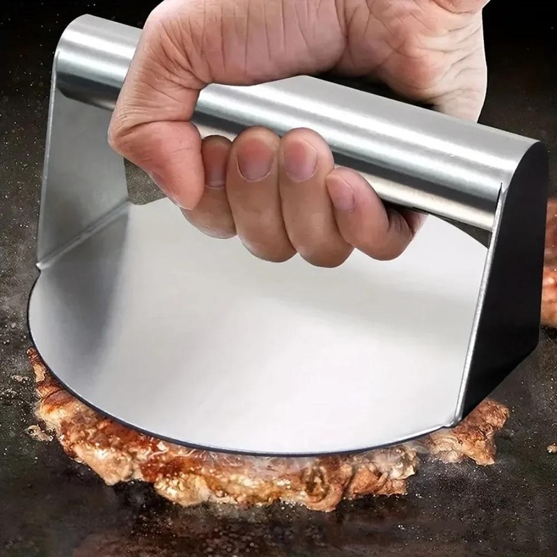 Stainless Steel Burger Press Smash Burger Smasher Patty Maker Grill Bbq Tool gallery