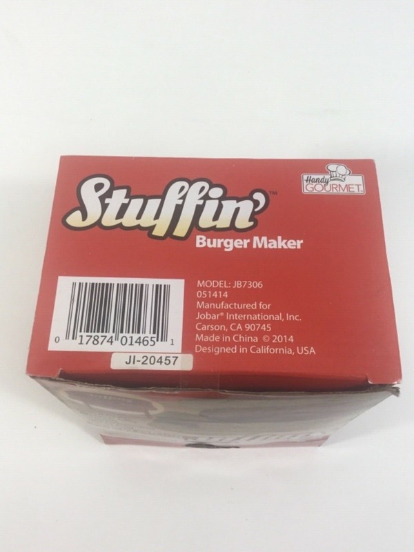 Stuffin’ Easy Use Burger Maker Fill Up to 1/2 lb Burger Durable Easy Cleaning gallery