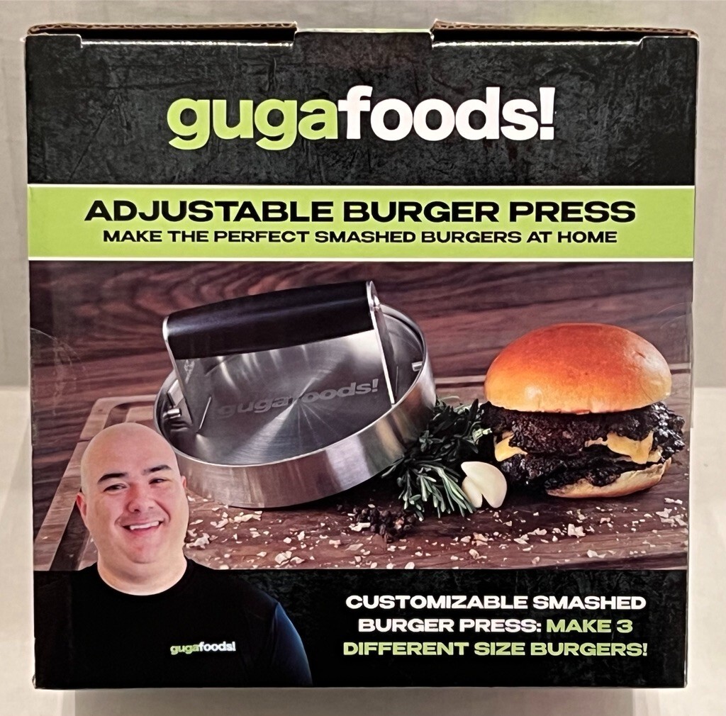 Guga Foods! Adjustable Burger Press Makes 3 Different Size Burgers - NEW gallery
