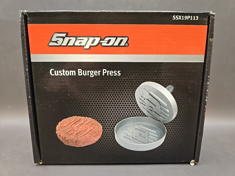 SNAP-ON Tools SSX19P113 Custom 4.5" BURGER PRESS Grilling BBQ Tool NEW in Box! gallery