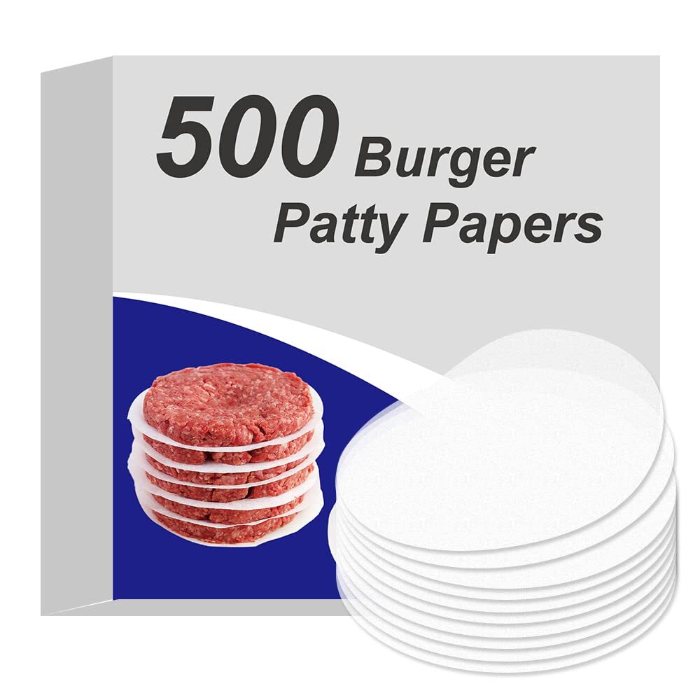 500 Pcs Non-Stick Burger Patty Paper Hamburger Parchment Papers for Press gallery