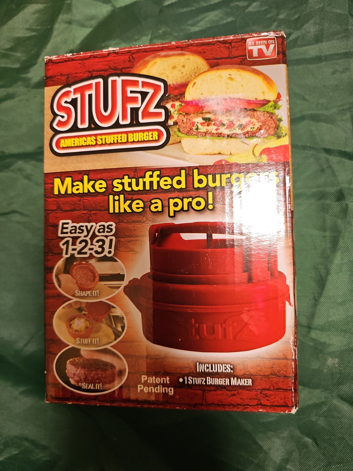 Stufz Stuffed Hamburger Press Patty Maker Open box Never Used gallery