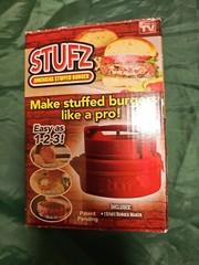 Stufz Stuffed Hamburger Press Patty Maker Open box Never Used