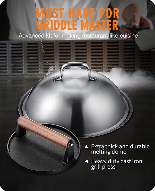 Griddle Accessories for Blackstone, Commercial Grade 12 Inch Heavy Duty Melti... gallery