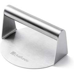 Stainless Steel Burger Press Non Stick Smash Round Flat Bottom Hamburger Patty