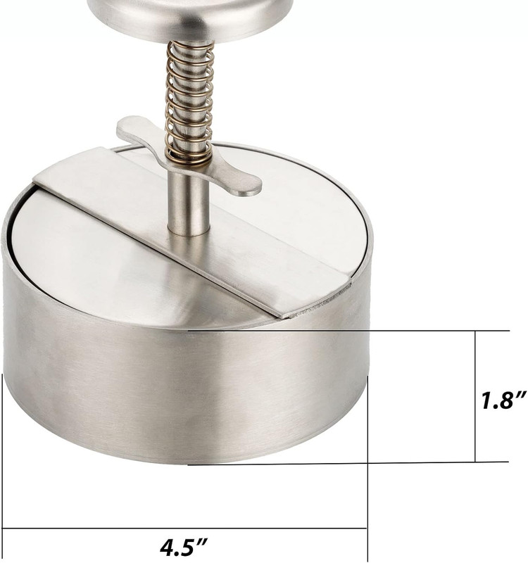 Burger Press Stainless Steel Hamburger Patty Maker Grill Griddle Flat Duty for G gallery
