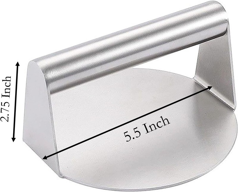 Ergonomic 5.5 Inch Hamburger Meat Press Made from Durable Stainless Steel gallery