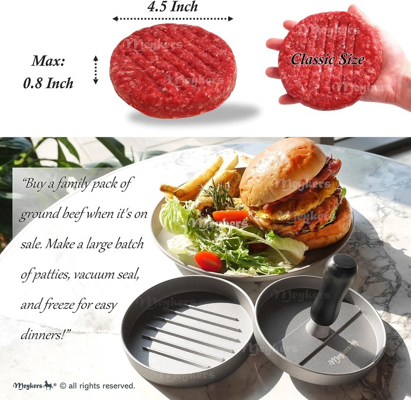 100-Piece Non-Stick Burger Press Set with Parchment Papers for Perfect Patties gallery