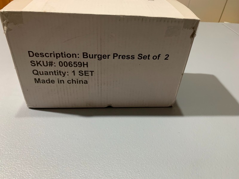Burger Press Unbranded Lot of 2 White Plastic NWOT Open Box Instructions gallery