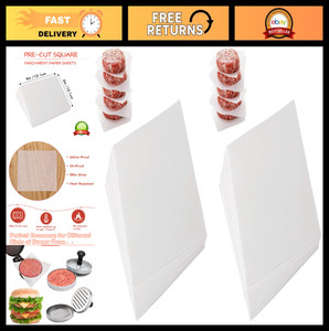 Non-Stick Patty Paper Sheets 4x4" - 300 Count for Burgers, Baking & Freezing gallery