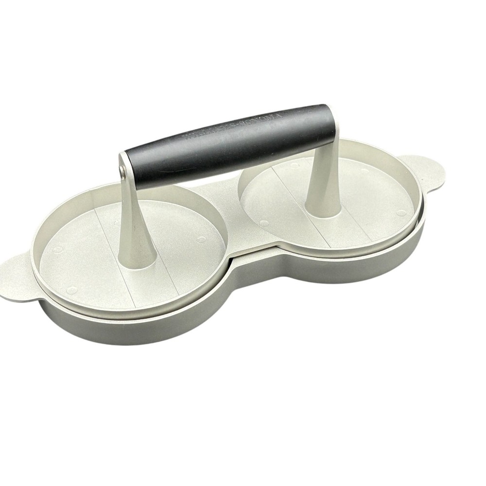 Williams Sonoma Double Burger Press Nonstick Aluminum Plates Grilling Gift