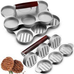 2 Burger Press Patty Maker Mini Meat Sausage Press 6 Slot and 3 Slot Patty Ma