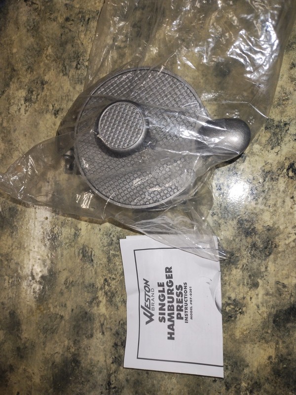 Weston Burger Hamburger Press Adjustable Thickness 4 1/2" Patties 1/4lb to 3/4lb gallery