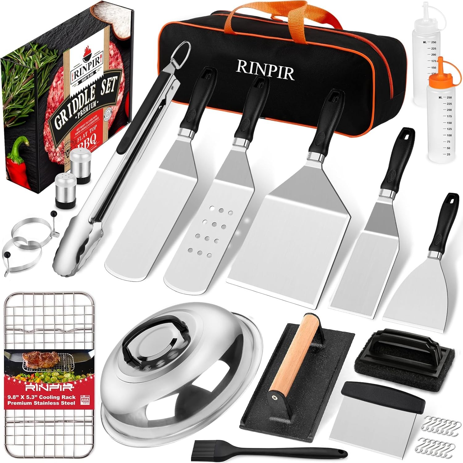 RINPIR 33PCS Griddle Accessories Kit for Blackstone, Flat Top Grill Accessori... gallery