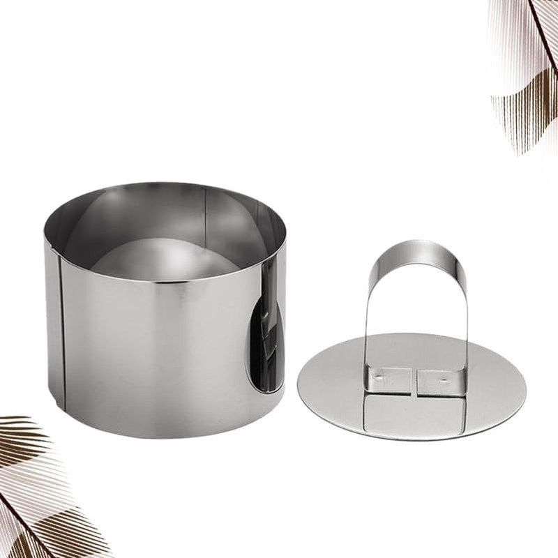 2 Sets Stainless Steel Multi-Function Meat Pie Mold & Hamburger Press Patty gallery