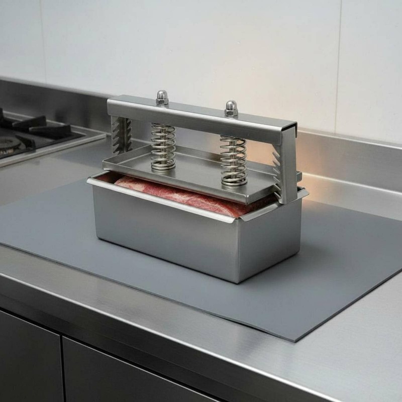 Stainless Steel Meat Press Polished Finish Ham Press Mold Compact & Portable gallery