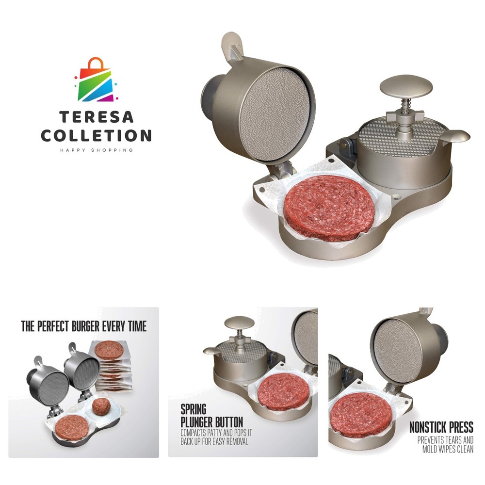 Burger Press, Makes 4 1/2" Diameter Patties for Hamburger, Crab Cakes, Sausag...