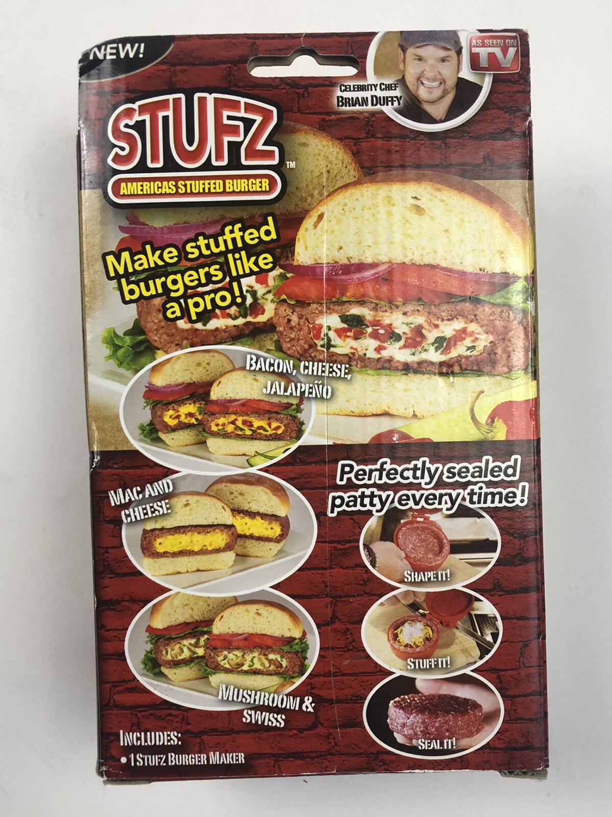 Stufz Stuffed Burger Press - Hamburger Patty Maker - As Seen On TV Open Box New gallery
