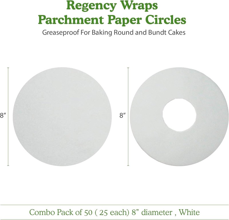 Regency Wraps Parchment Paper Circles Pack of 50, White 8" combo pack gallery